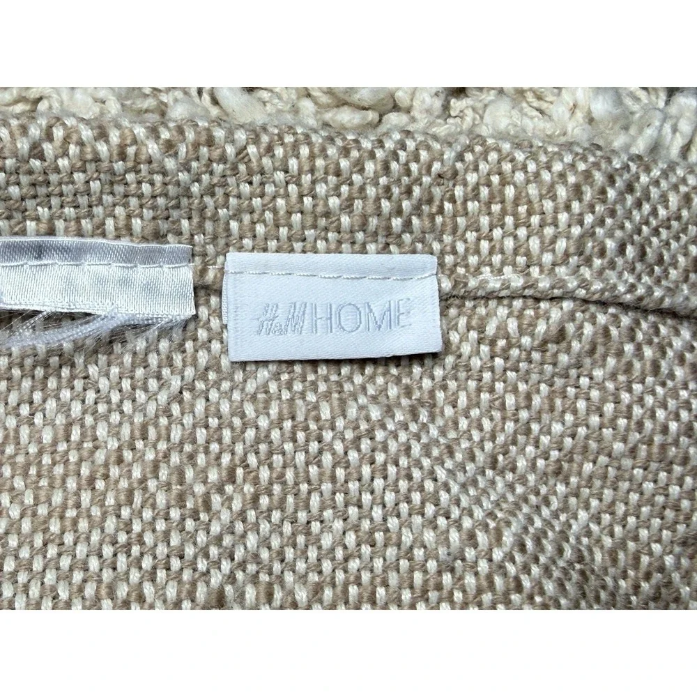 H&M Needle‎ Tufted Bedspread Textured Quilt Coverlet Beige